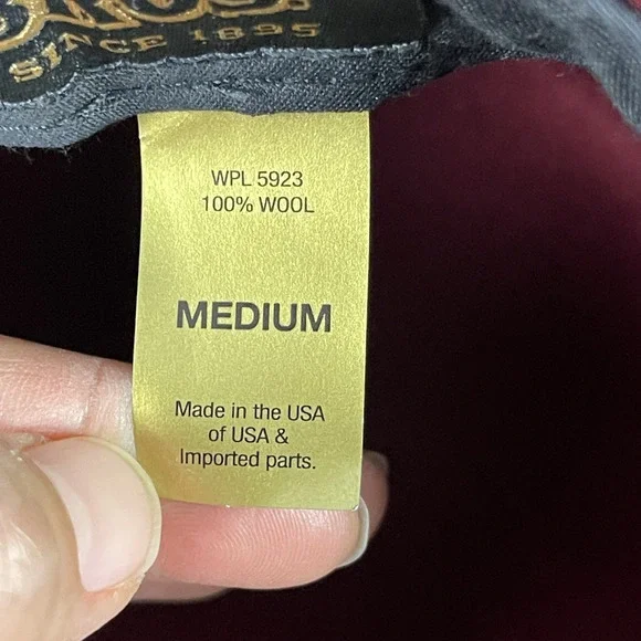 Goorin Bros Priscilla Lane Wool Fedora Hat Womens Medium Brick Red USA Made - Picture 13 of 13